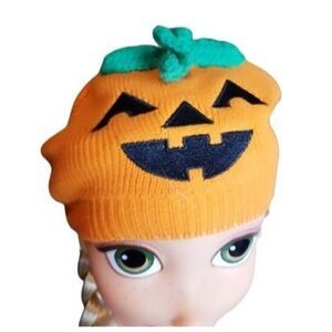 Carter's Pumpkin Beanie Hat Baby Knit Pumpkin Jack-O-Lantern Beanie 0-3mths